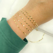 14K Solid Gold Flat Marina Link Unfinished Chains